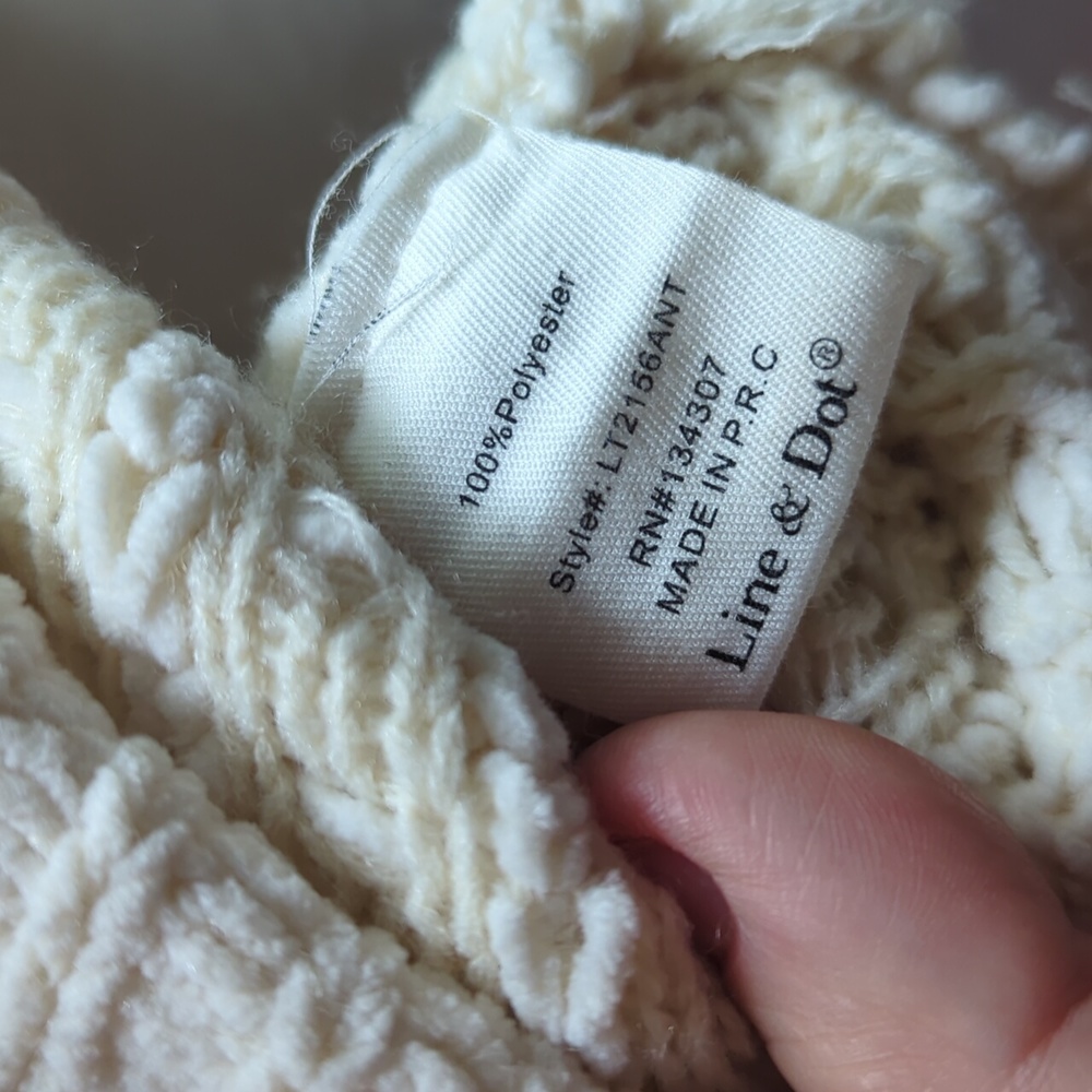 Line & Dot Cream Textured Sweater L - Picture 11 of 13